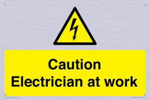 Caution Electrician at work